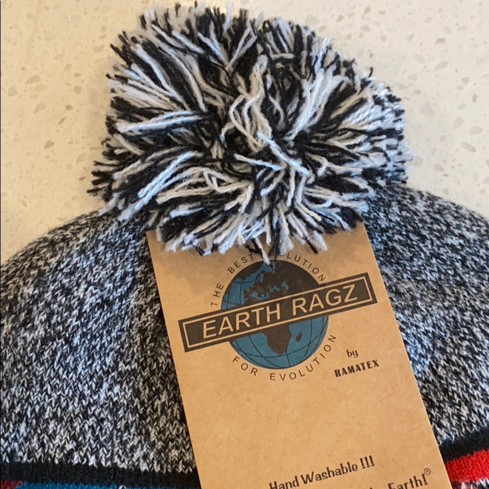 Earth Ragz Rolled Beanie Hat with Pom Pom - Picture 6 of 7